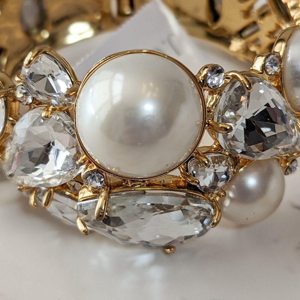 J.Crew Pearl and Crystal Cuff Bracelet - Picture 3 of 6